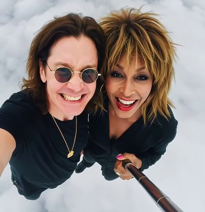Ozzy Osbourne and Tina Turner selfie.