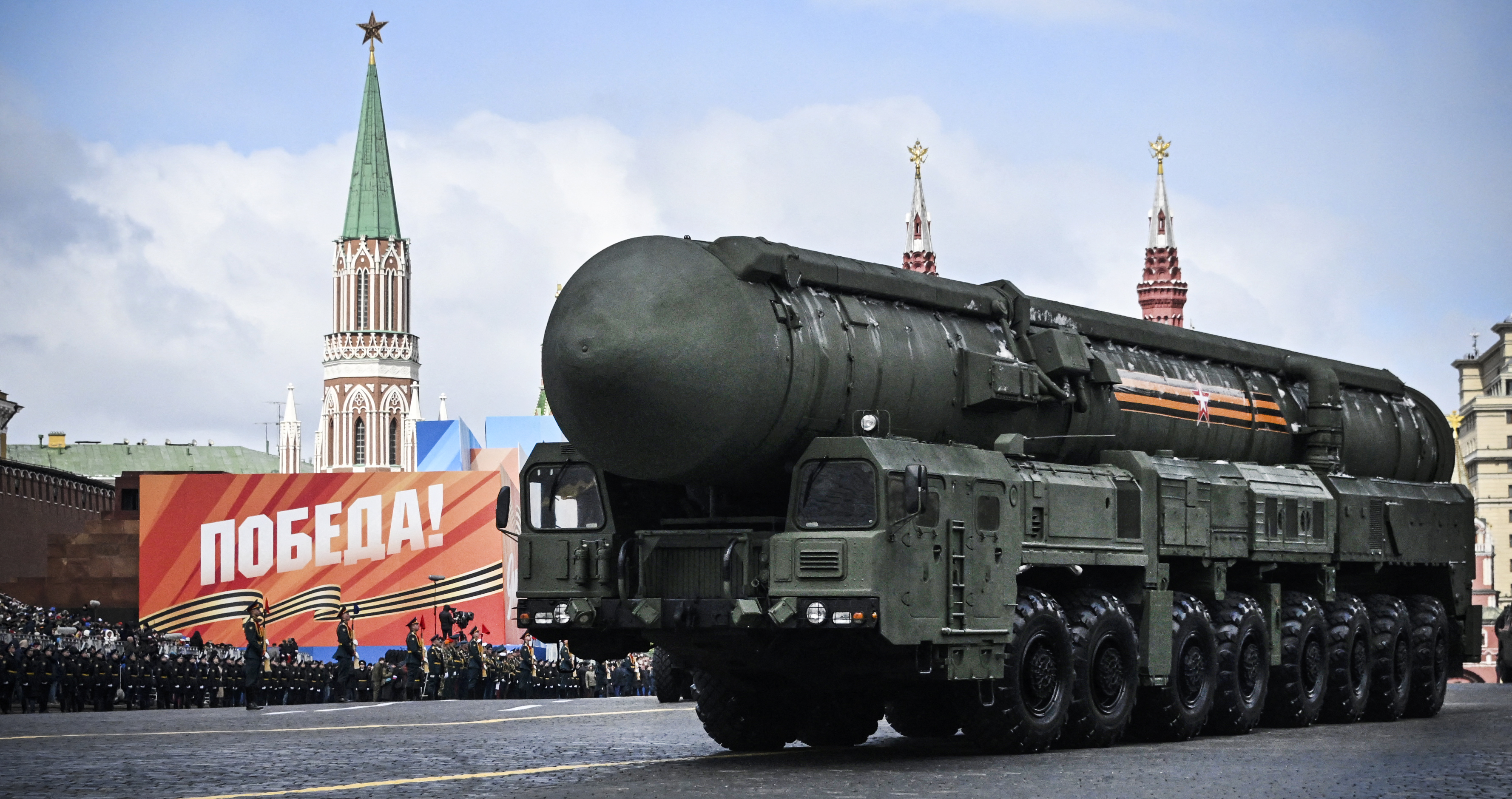 Yars intercontinental ballistic missile launcher at Moscow's Victory Day military parade.