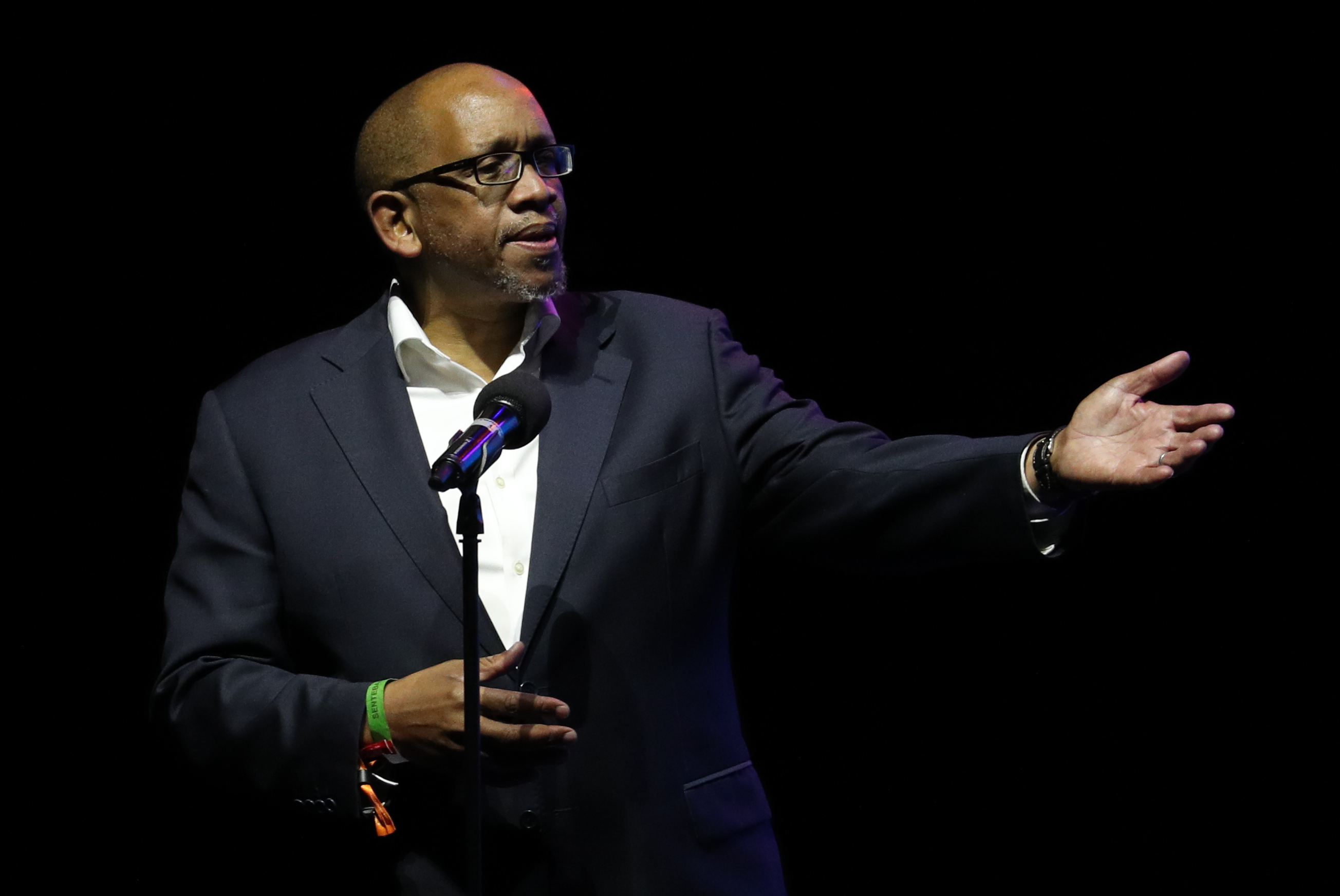 Prince Seeiso of Lesotho speaking at a Sentebale concert.