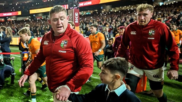 26 July 2025; Tadhg Furlong of British & Irish Lions walks onto the pitch before the second test match between Australia and the British & Irish Lions at the Melbourne Cricket Ground in Melbourne, Australia. Photo by Brendan Moran/Sportsfile