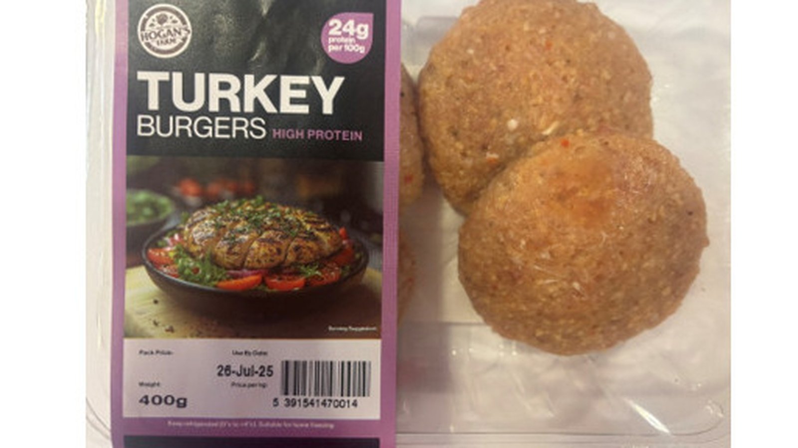 FSAI recalls batch of turkey burgers due to salmonella