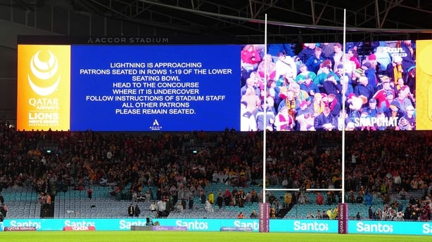 The big screen informing supporters to head undercover 