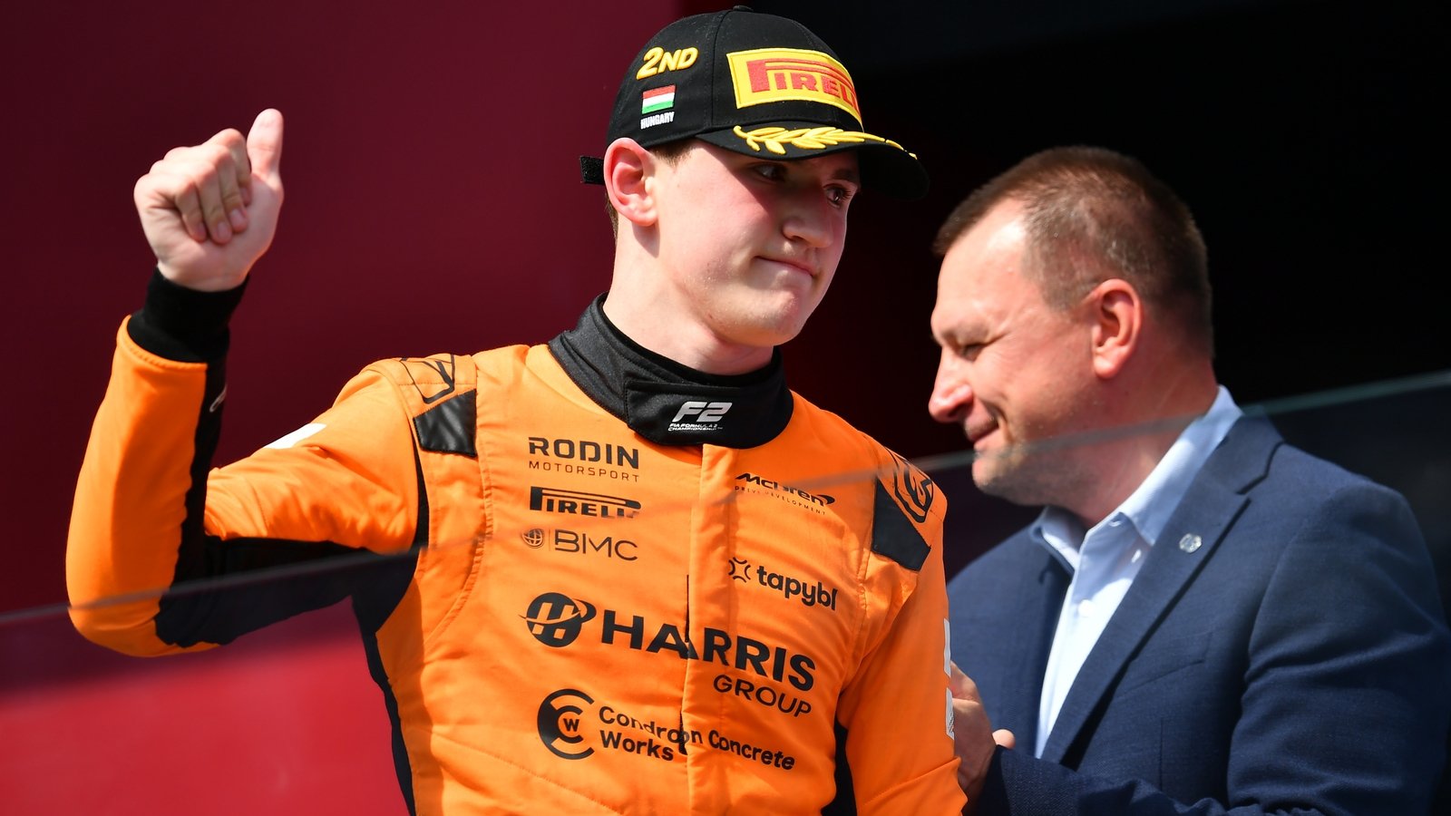 Dunne takes second in F2 sprint race in Hungary
