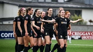 Hannah Waesch celebrates