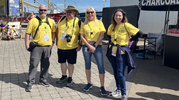 Fleadh Cheoil na hÉireann volunteers standing in Wexford