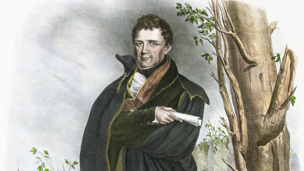 A drawing of 19th century Irish nationalist leader Daniel O'Connell