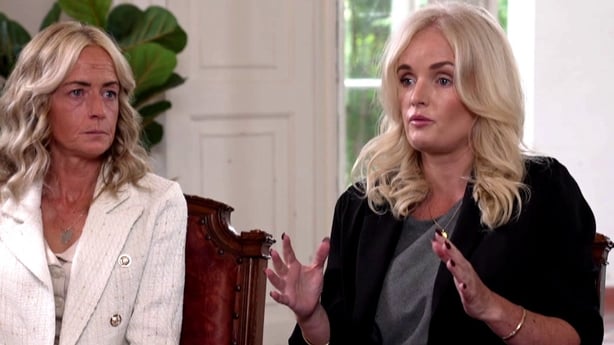 Two women being interviewed