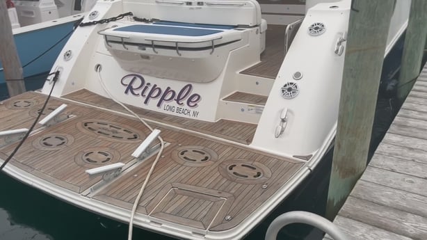 A picture of the Ripple motorboat docked at Montauk Yacht Club in Long Island, New York, where Irish woman Martha Nolan-O'Slattera died