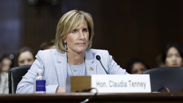 WASHINGTON, DC - JUNE 12: Rep. Claudia Tenney (R-NY) speaks during a hearing with the Senate Judiciary subcommittee on Capitol Hill on June 12, 2024 in Washington, DC. The subcommittee held the hearing to discuss abortion bans and travel to access them after the Dobbs v. Jackson Women's Health Organ