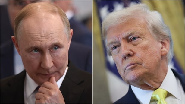 US President Donald Trump said that Vladimir Putin, pictured, wanted to meet as soon as possible