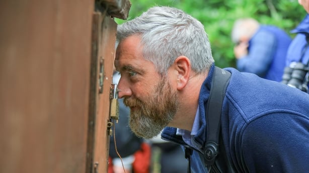 Minister of State Christopher O'Sullivan at the release of white-tailed eagles in Killarney