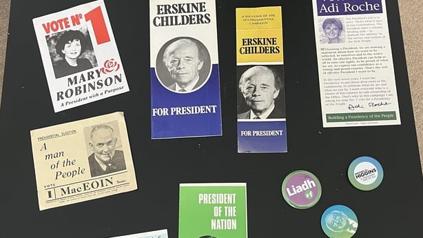 a collection of Irish presidential election leaflets