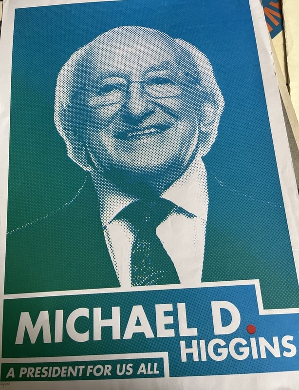 a campaign poster for michael d higgins