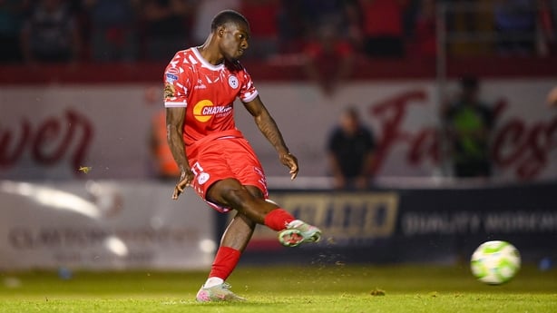 Mipo Odubeko scores from the penalty spot