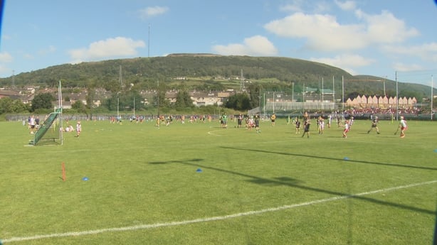 Children playing hurling to raise funds for Gaza.