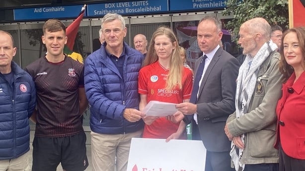 GAA players protest outside Croke Park