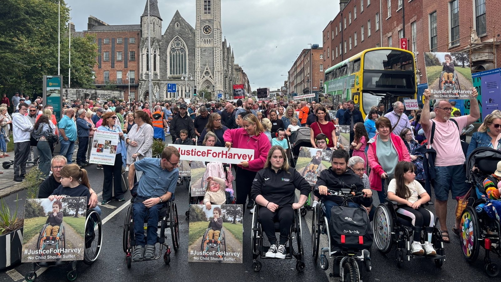 Large crowd attends march for Harvey Morrison Sherratt