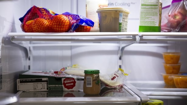 Fridge with contents
