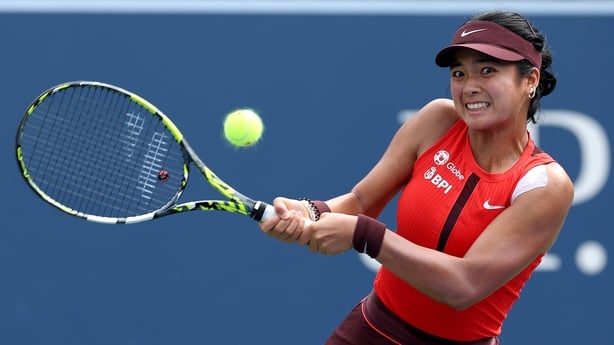 NEW YORK, NEW YORK - AUGUST 24: Alexandra Eala of the Philippines returns against Clara Tauson of Denmark during their Women's Singles First Round match on Day One of the 2025 US Open at USTA Billie Jean King National Tennis Center on August 24, 2025 in the Flushing neighborhood of the Queens boroug