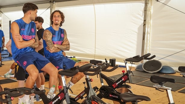 LOULE, PORTUGAL - JULY 11: Yerson Mosquera, Jorgen Strand Larsen and Fabio Silva during the Wolverhampton Wanderers Pre-Season Training Session on July 11, 2025 in Loule, Portugal. (Photo by Wolverhampton Wanderers FC/Wolves via Getty Images)