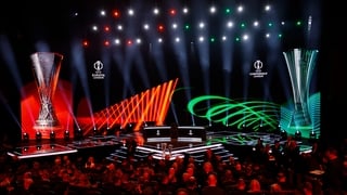 A general view inside the auditorium prior to the UEFA Europa League 2025/26 League Phase Draw at Grimaldi Forum on August 29, 2025 in Monaco, Monaco.