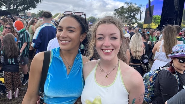 Ella from Galway and Marie from West Cork at Electric Picnic