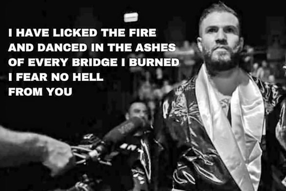 Abdulrahim’s message to enemies, posted online.