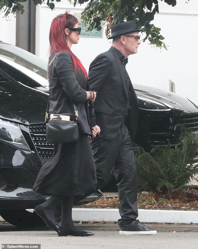 Slipknot frontman Corey Taylor and his wife Alicia Dove were also among those attending