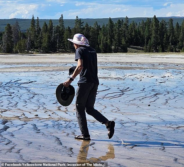 He may have meant well - but Yellowstone visitors say this rule-breaking hat retriever endangered one of the park’s most stunning natural features