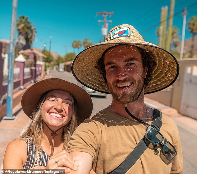Stacey Tourout (left) and Matthew Yeomans (right), the pair behind the Toyota World Runners YouTube channel, died in an off-roading crash on August 7