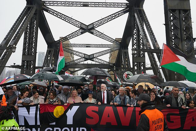 It comes just weeks after a 90,000-strong pro-Palestinian crowd shut down the Harbour Bridge and brought the CBD to a standstill in a 'March for Humanity'