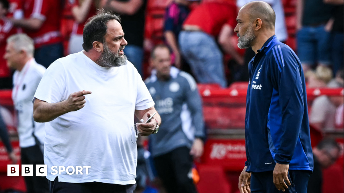 Nottingham Forest owner Evangelos Marinakis with manager Nuno Espirito Santo