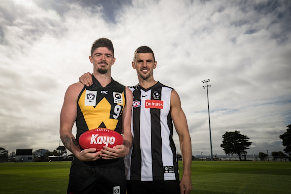 Footballing brothers Ryan and Scott Pendlebury.