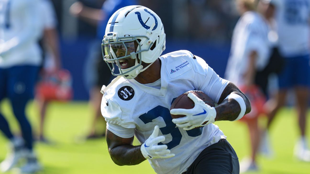 Colts RB Salvon Ahmed carted off with severe lower leg injury