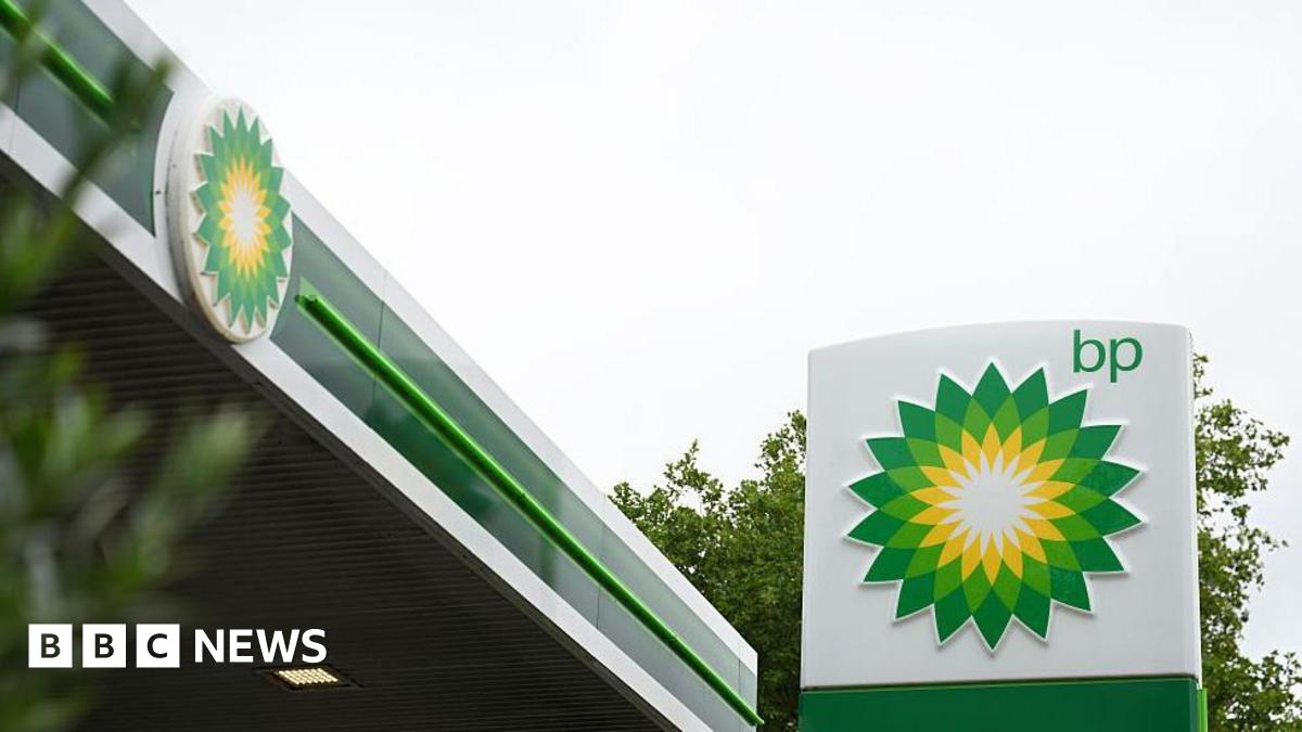 A sign at a BP Plc petrol station in London, UK, on Monday, Aug. 4, 2025.