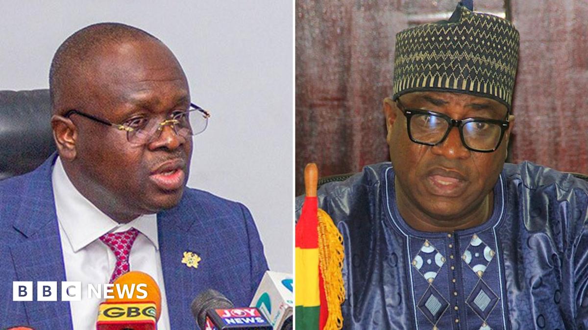 A composite image of Defence Minister Edward Omane Boamah and Environment, Science and Technology Minister Ibrahim Murtala Muhammed