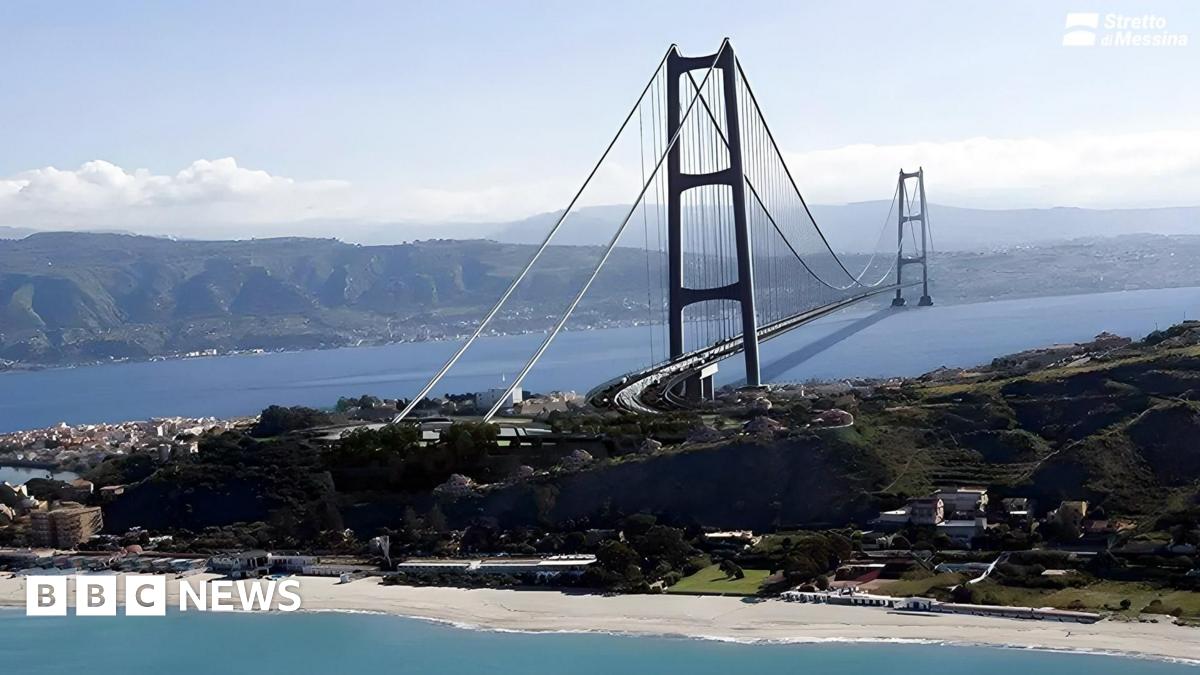 A rendering of the bridge by the Messina Strait company