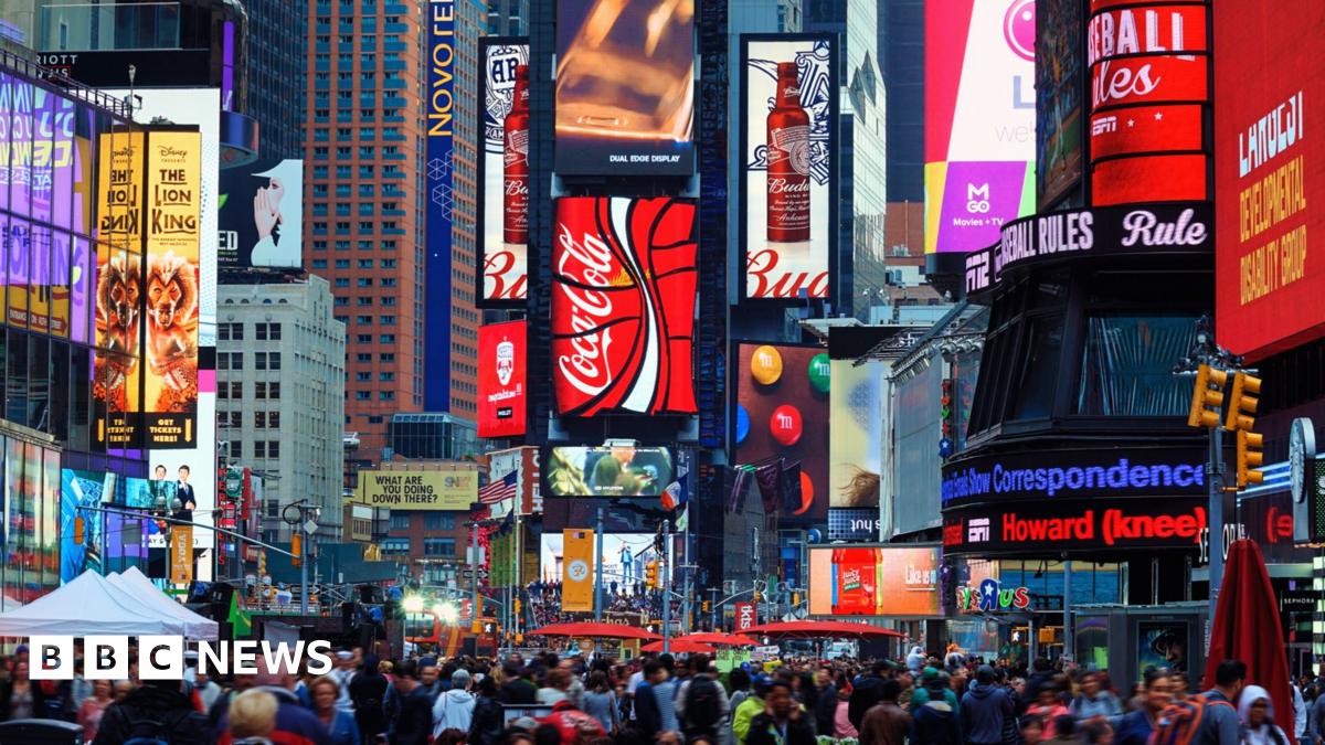 Times Square's Raising Cane's restaurant, seen in a 2024 photo