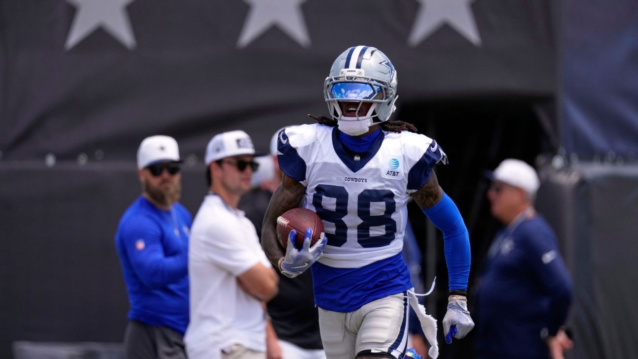 CeeDee Lamb, in street garb, flagged after getting hit by official on sideline