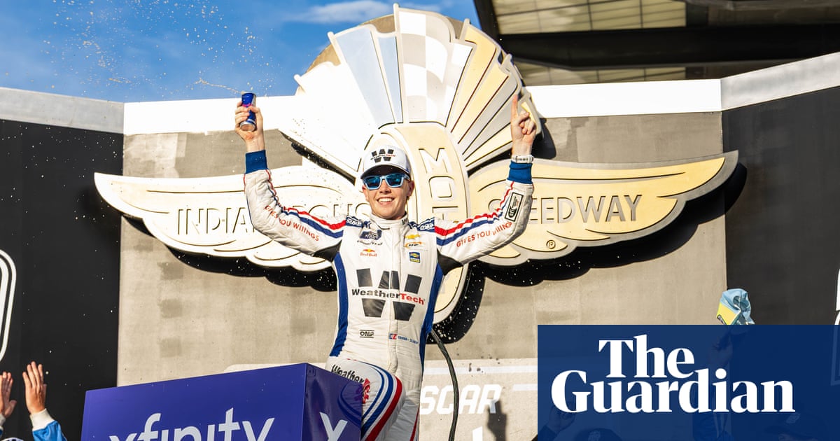 Nascar driver falls from roof of car while celebrating race win and breaks collarbone | Nascar