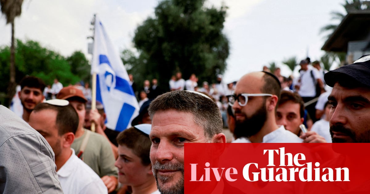 Bezalel Smotrich approves 3,000 new housing units in controversial West Bank settlement, reports say – Middle East crisis live | Gaza