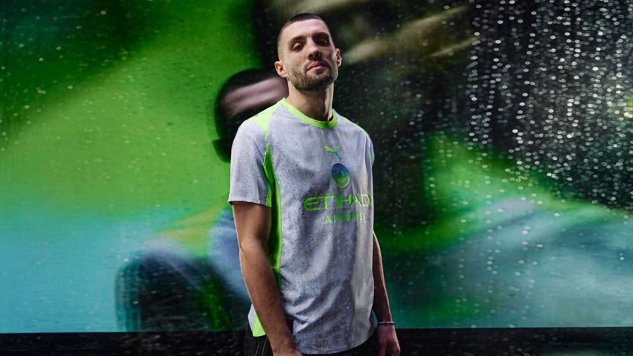 Man City's new 'rain-soaked' 2025-26 third kit is a washout