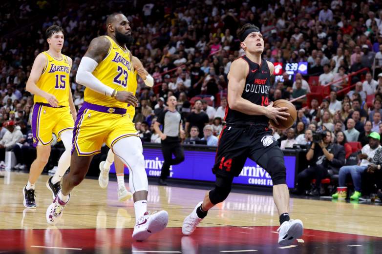 Austin Reaves, LeBron James, Tyler Herro, Lakers