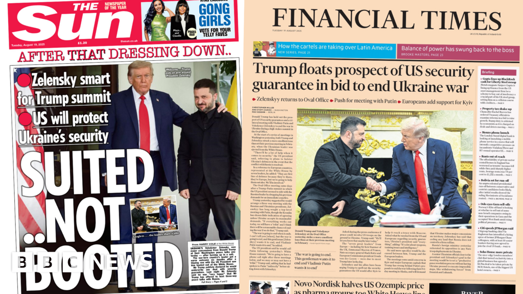 Newspaper headlines: 'Suited not booted' and 'property tax shake-up' - BBC