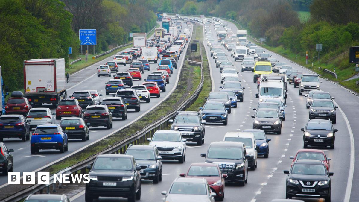 File photo dated 18/04/25 of motorway traffic on the M5 motorway near Burnham-on-Sea, Somerset.