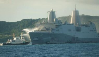 Blaze breaks out aboard USS New Orleans off Okinawa’s coast