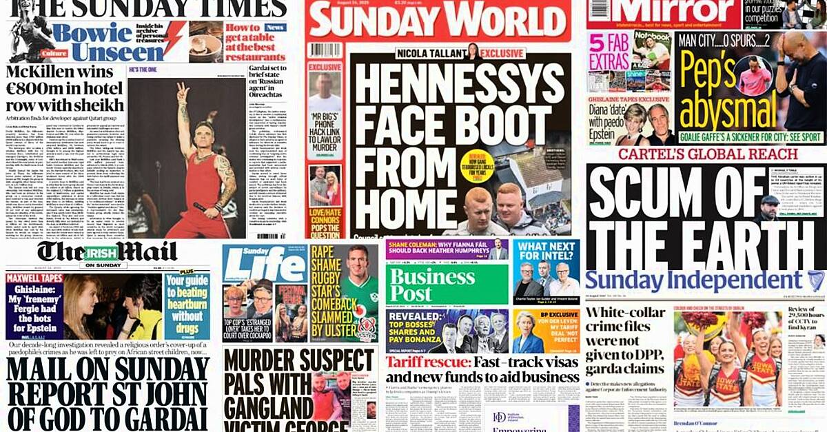 What the papers say: Sunday's front pages