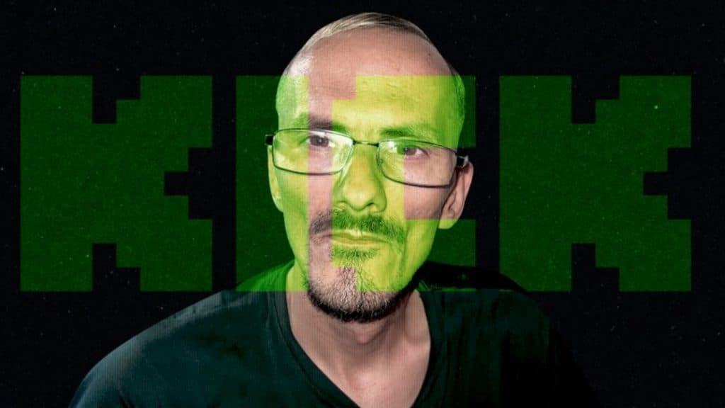 jean pormanove with kick logo