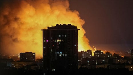 Footage shows explosions in Kyiv as Russia launches all-night drone attack – video report