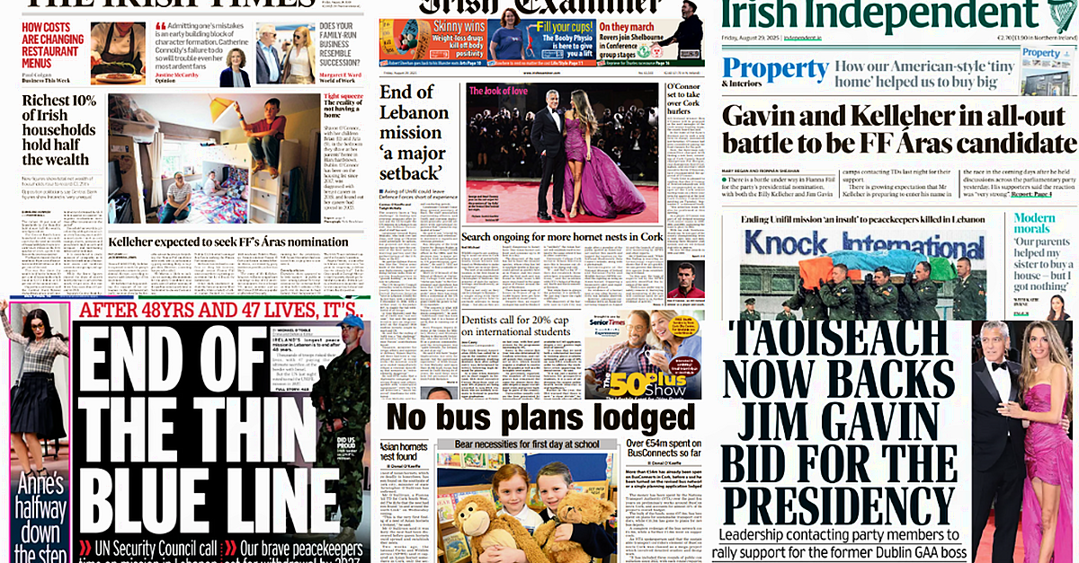 What the papers say: Friday's front pages
